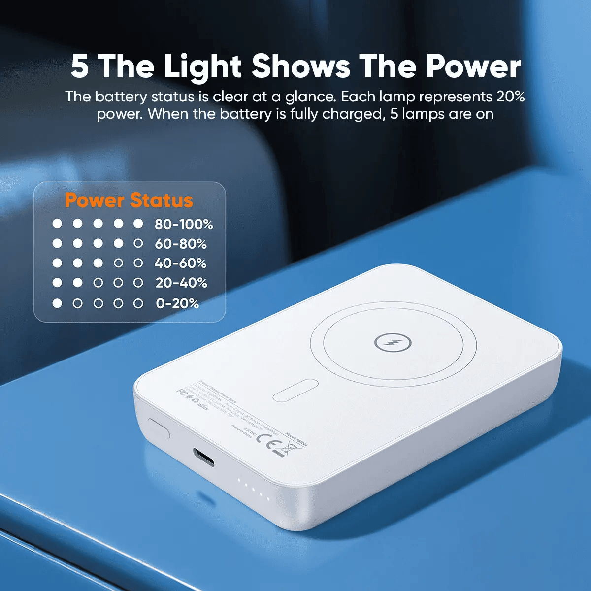 PB7024 10,000mAh Wireless Charging Powerbank – High Capacity & Fast Charging